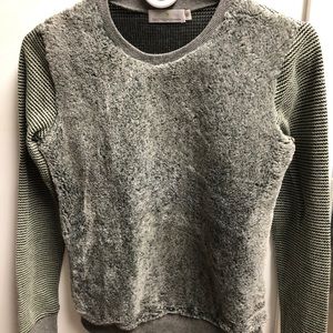 Faux fur sweater top